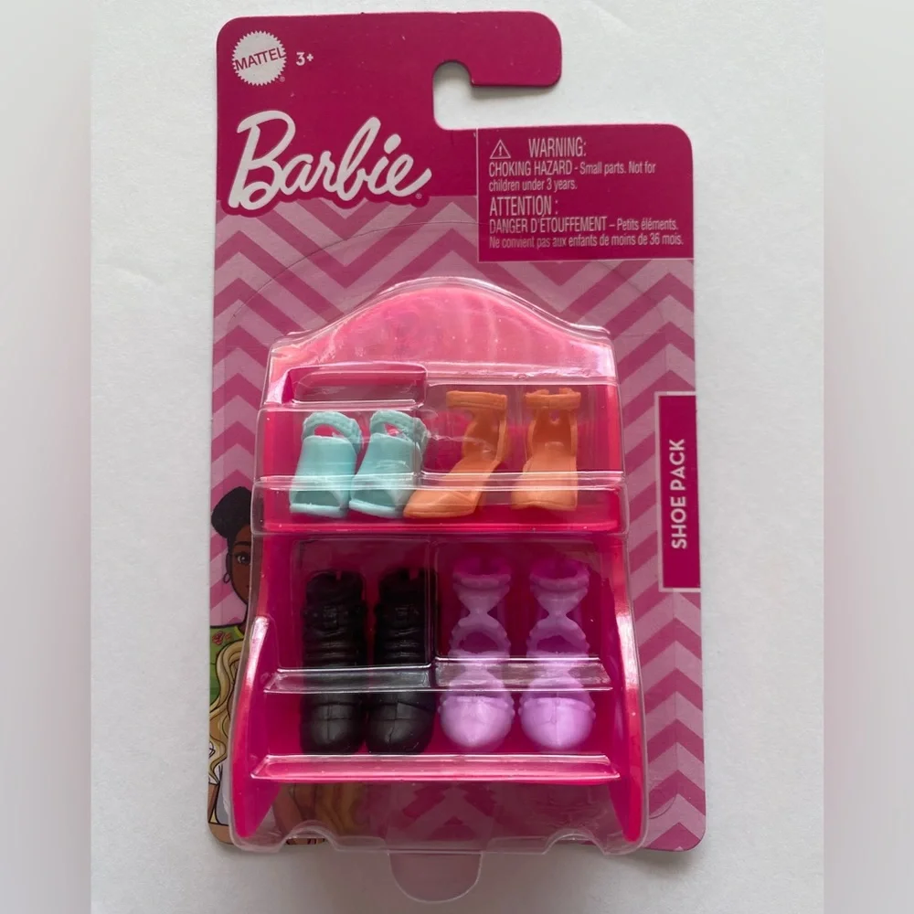 3 Pks Barbie Shoe, Handbag &‎ Headband Accessories